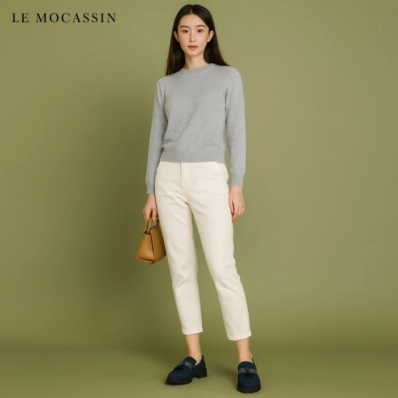Mocassins À Glands En Daim Style Vintage