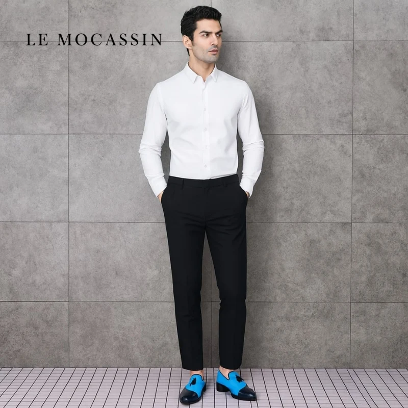 Mocassins À Gland En Daim Avec Plusieurs Couleurs Pour Hommes