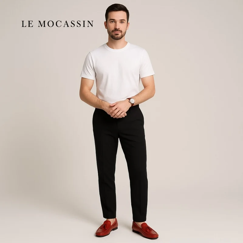 Mocassins À Gland En Cuir Avec Un Design Élégant Pour Hommes