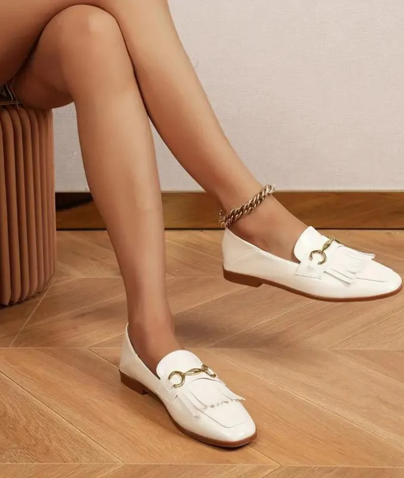 Mocassins À Frange Style Rétro Pour Femmes