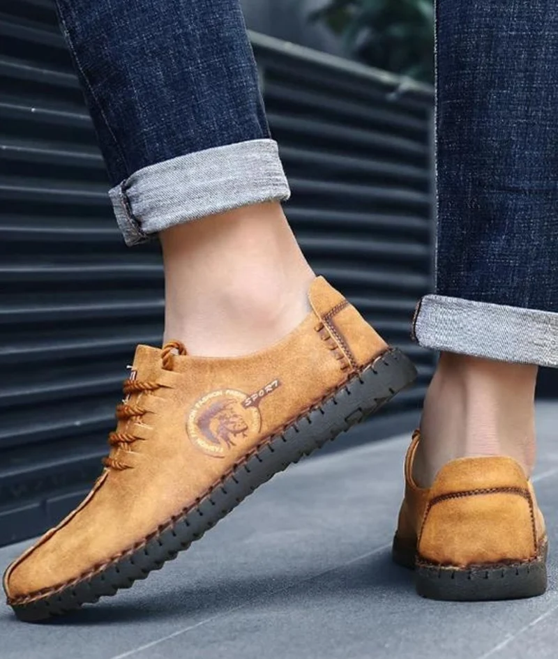 Mocassins En Cuir Synthétique Pour Homme Avec Semelle Orthopédique