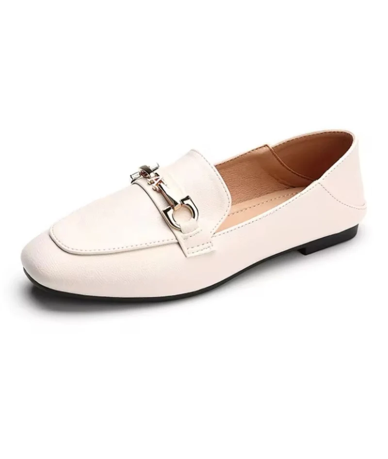 Mocassins Orthopédiques En Cuir Synthétique Style Ballerines Pour Femme
