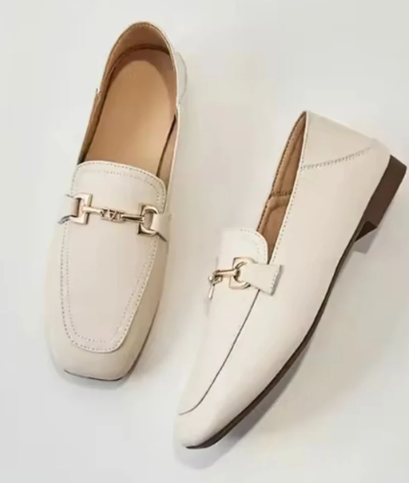 Mocassins Orthopédiques En Cuir Synthétique Style Ballerines Pour Femme