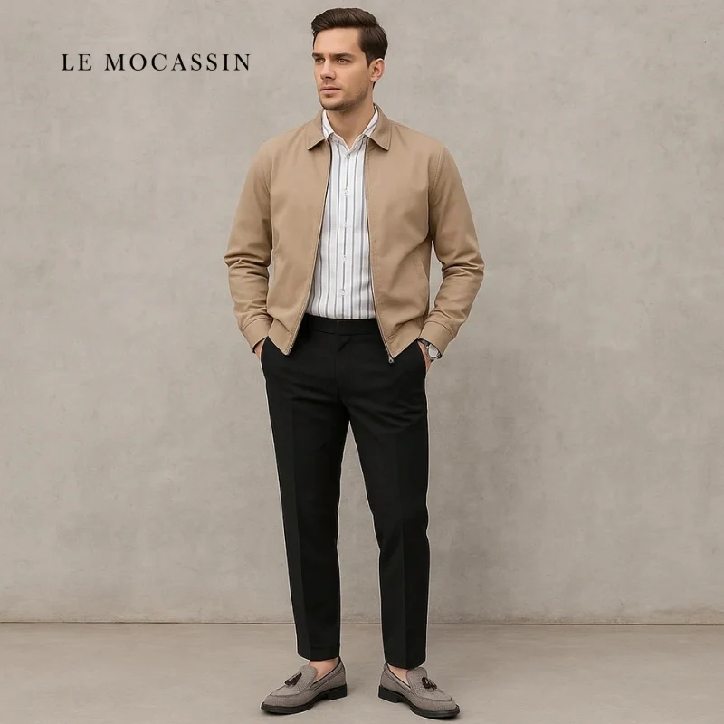 Mocassins À Gland Type Bateau Pour Homme