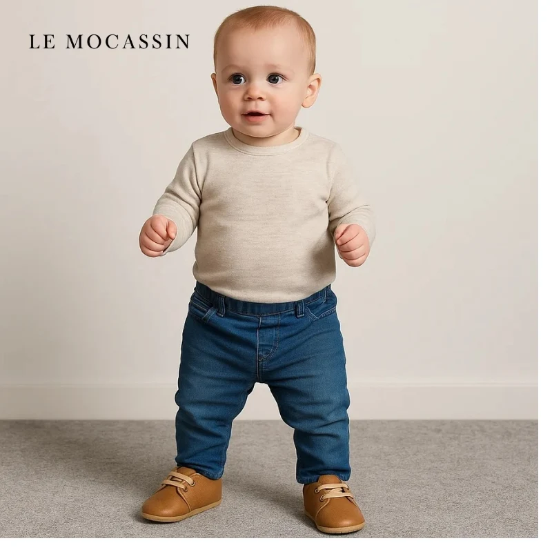 Mocassins À Lacets Et Semelle Souple Pour Bébé Garçon