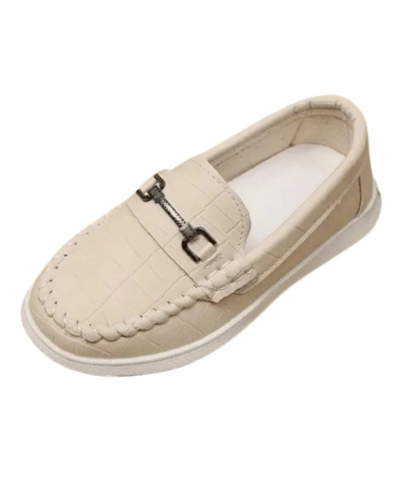 Mocassins En Tissu De Couleur Neutre Pour Garçons