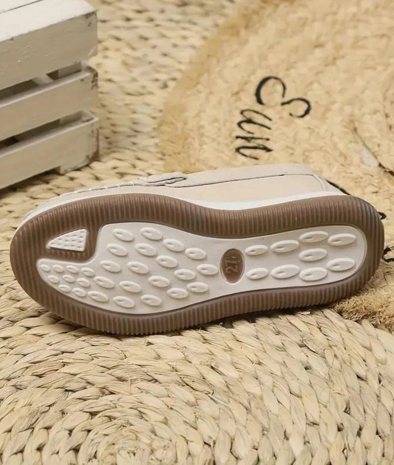 Mocassins En Tissu De Couleur Neutre Pour Garçons