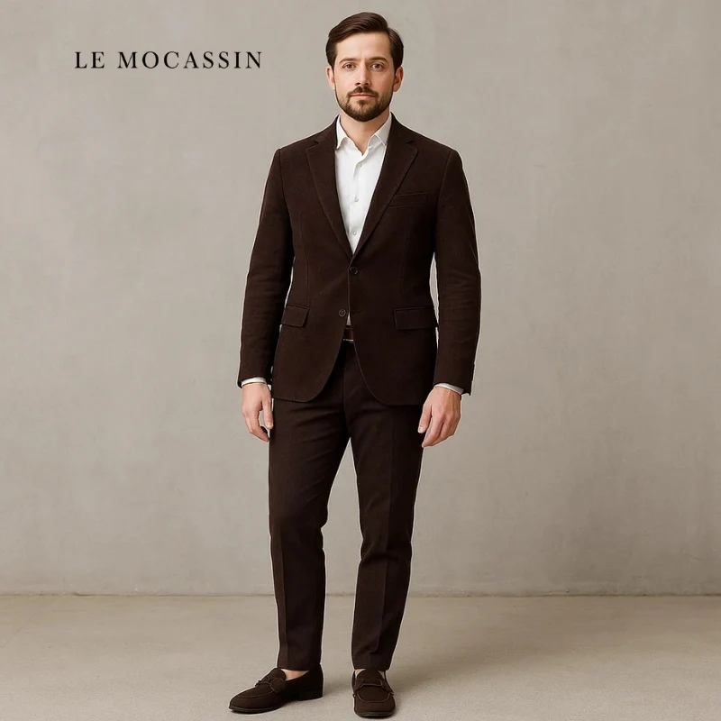 Mocassins À Boucle En Daim De Luxe Pour Homme