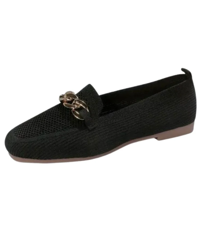 Mocassin Mary Jane Noir Style Rock