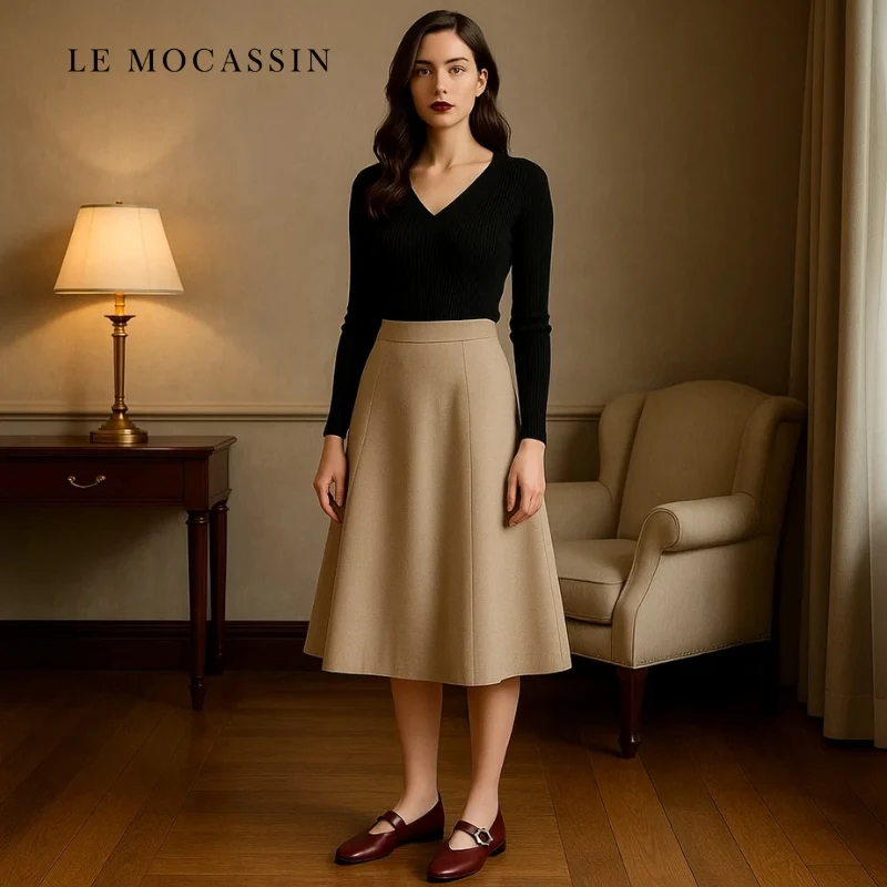 Mocassin Mary Jane À Bout Carré