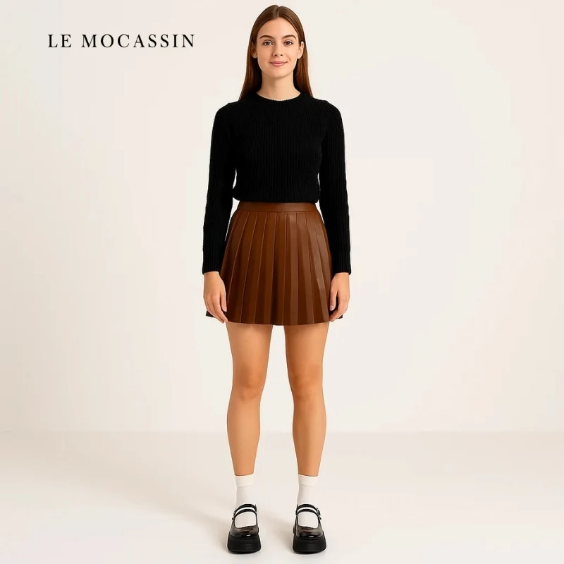 Mocassin Ballerine Vernis À Doubles Boucles