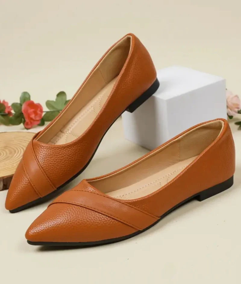 Mocassin Ballerine En Cuir Vernis