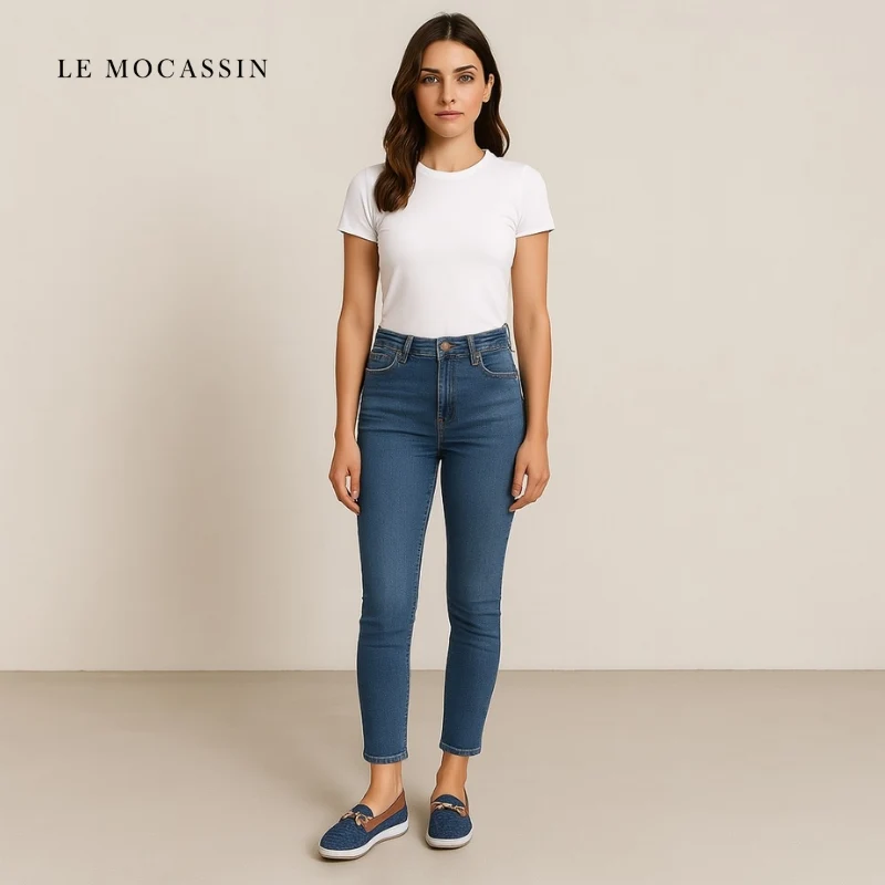 Mocassin Ballerine Avec Boucle Fine