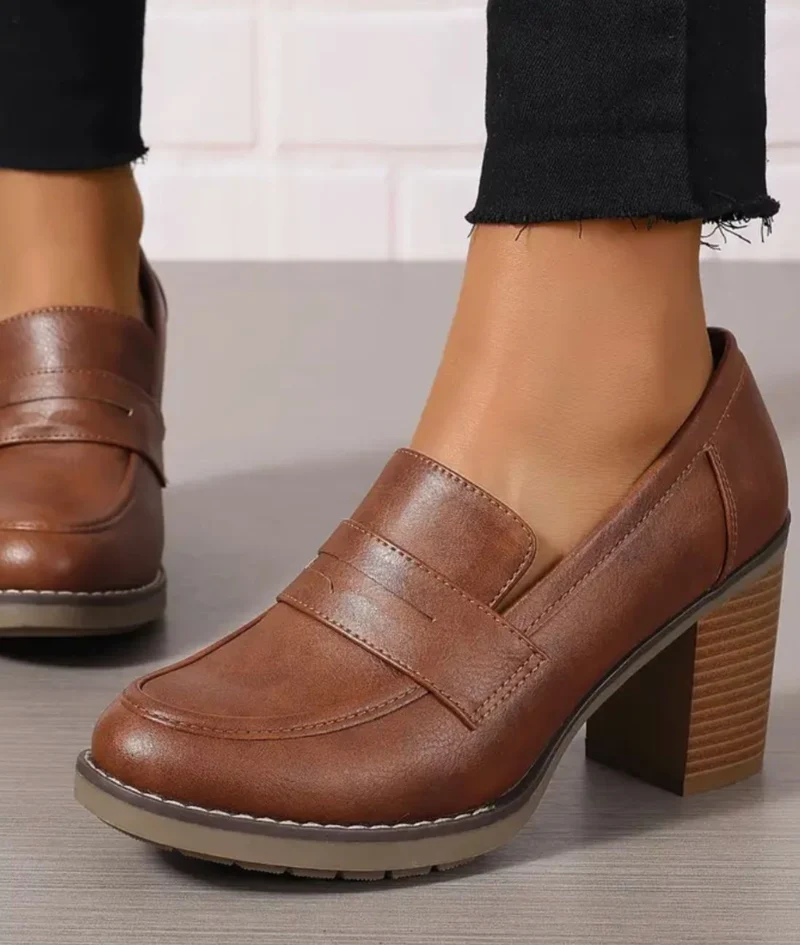 Mocassin À Talons 8cm Pour Femmes