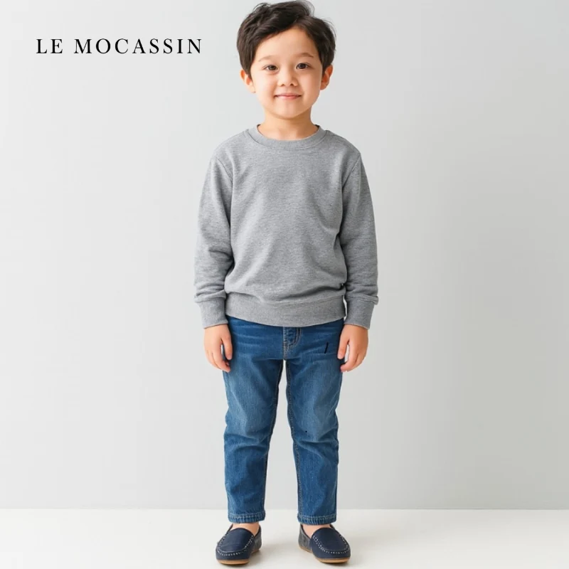 Mocassin À Enfiler En Cuir Souple Pour Enfant