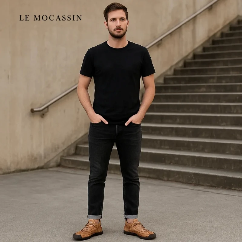 Chaussures En Cuir Décontractées Pour Hommes