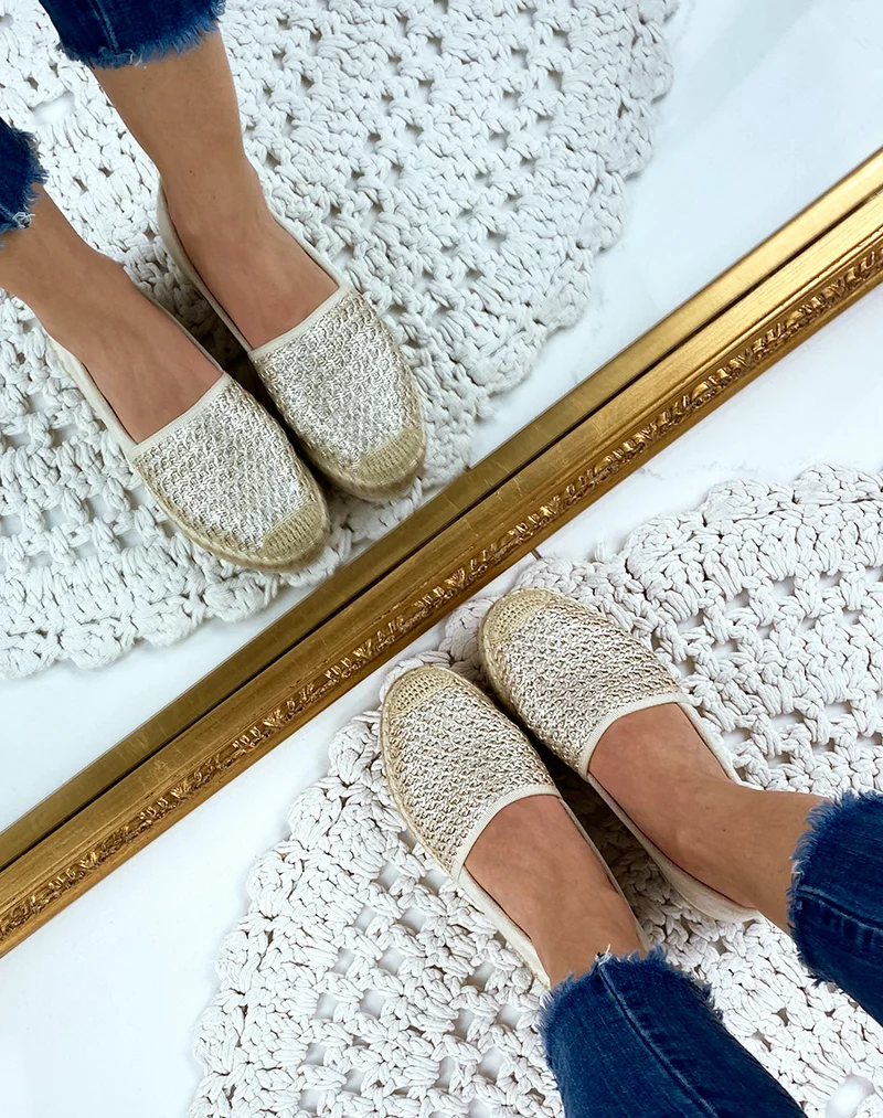 Espadrilles en jute beige