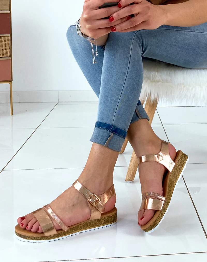 Sandales champagne