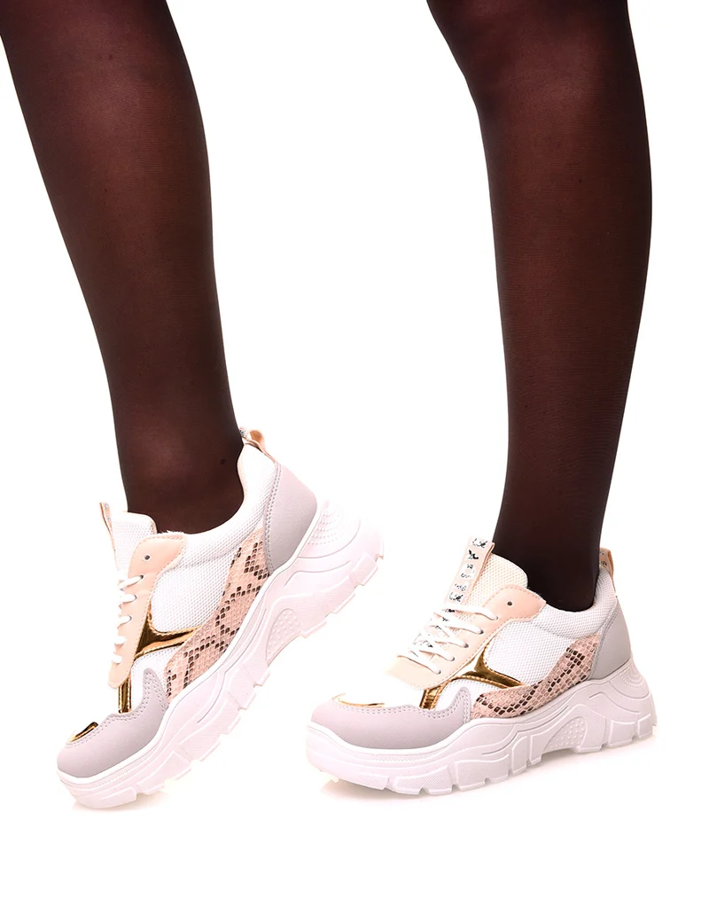 Basket à semelle épaisse beige