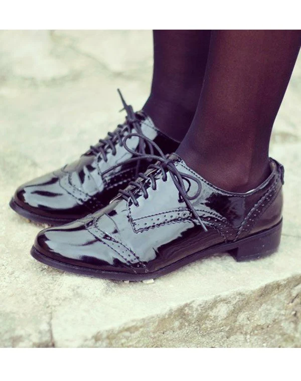 Richelieu noir verni Ideal