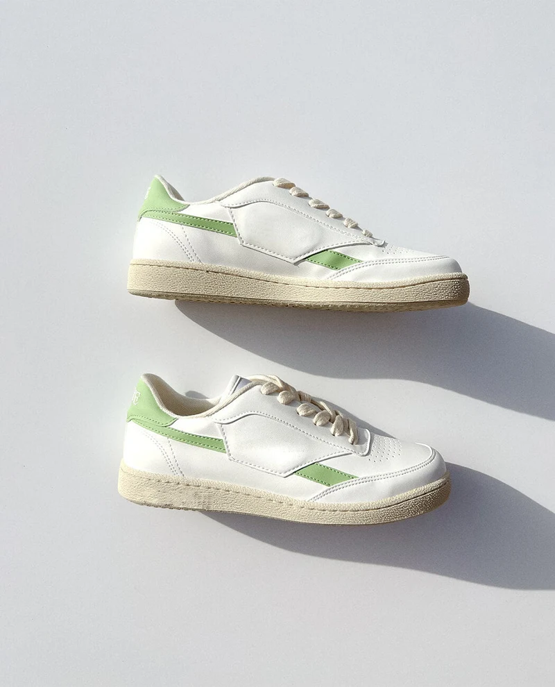 Soft color block sneakers