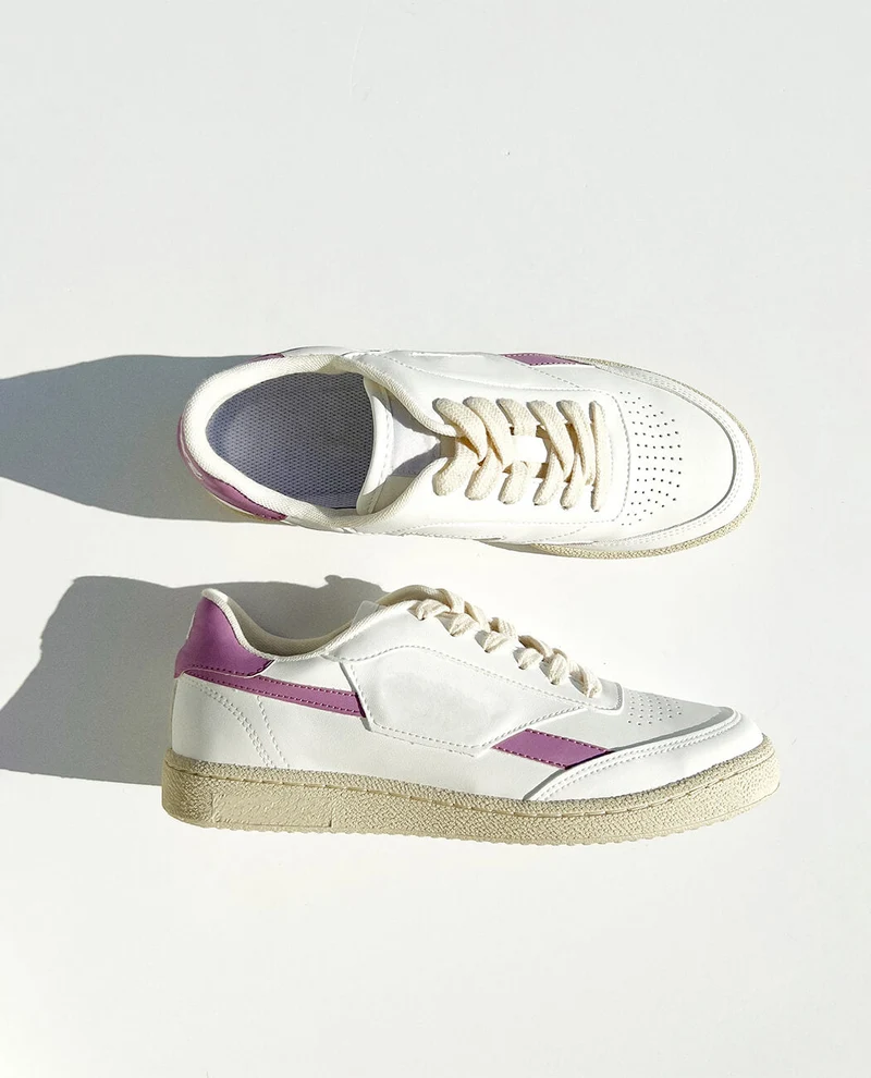 Soft color block sneakers
