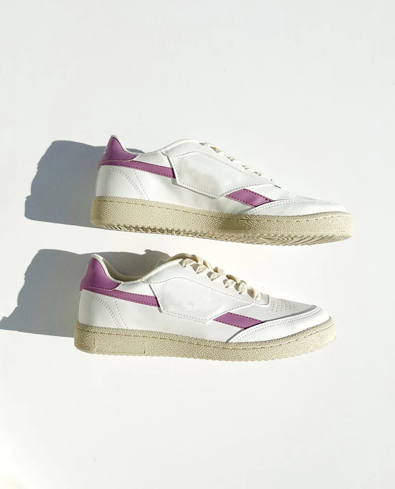 Soft color block sneakers