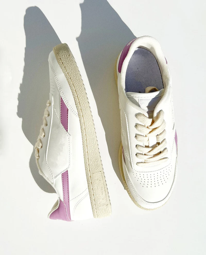 Soft color block sneakers