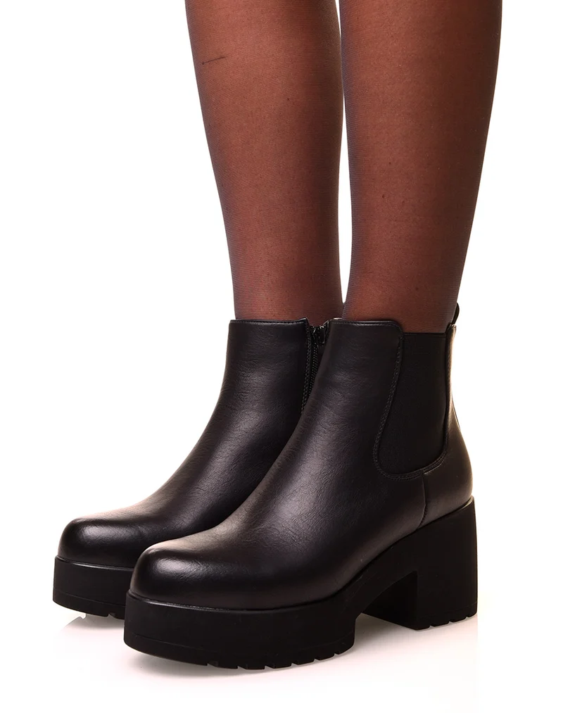 Bottines noires à plateforme