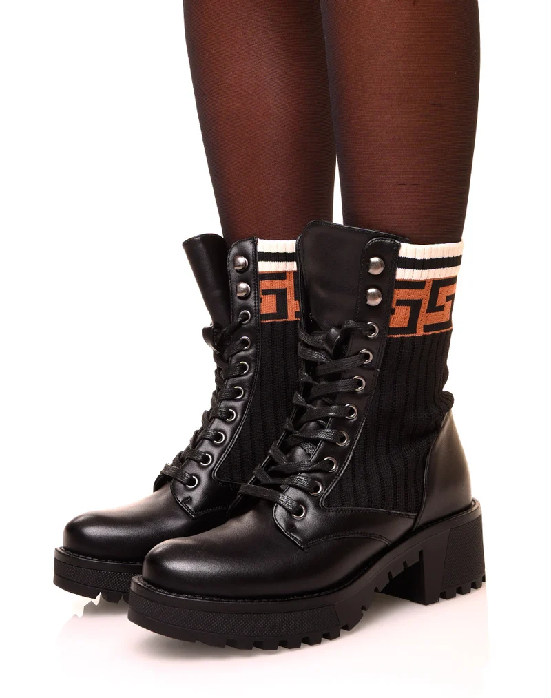 Bottines montantes à lacets