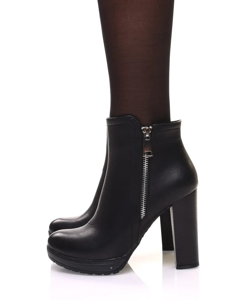 Bottines à talons noires