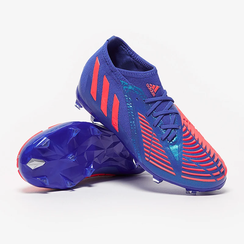 adidas Enfant Predator Edge.1 FG - Bleu Hi/Turbo/Bleu Hi