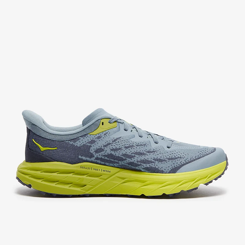 Hoka Speedgoat 5 - Bleu Pierre/Citron Foncé