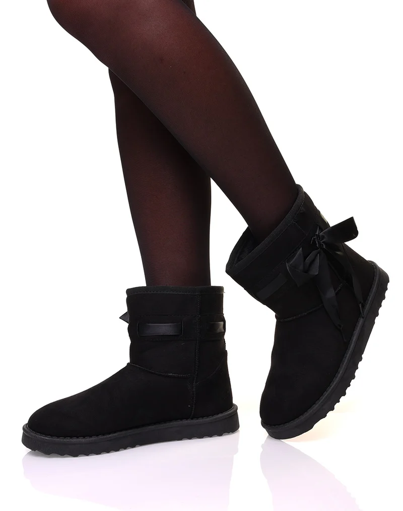 Bottines fourrées noires