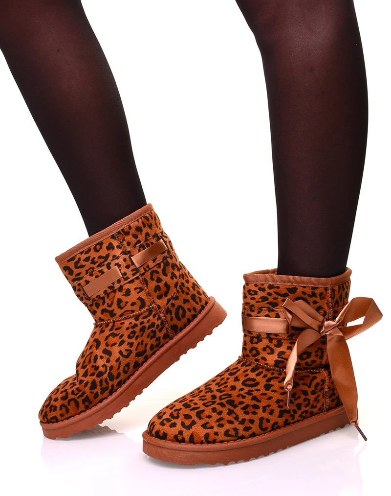 Bottines fourrées léopard