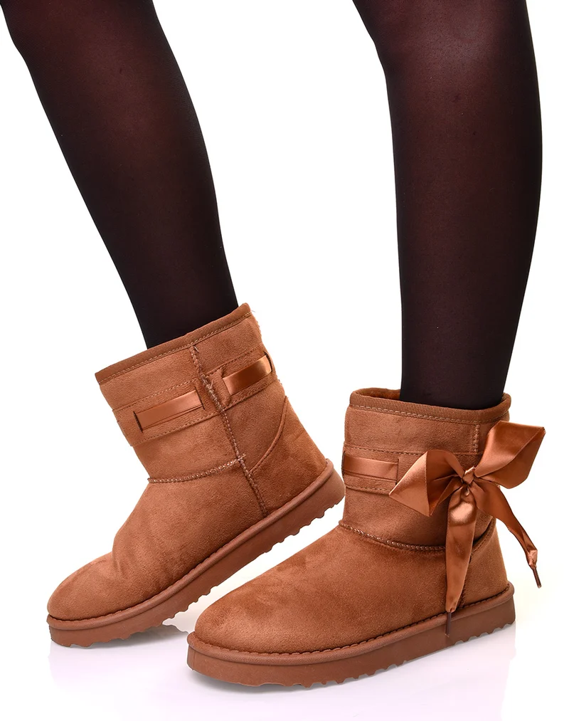 Bottines fourrées camelles