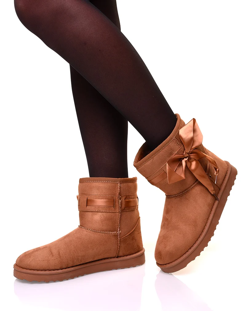 Bottines fourrées camelles