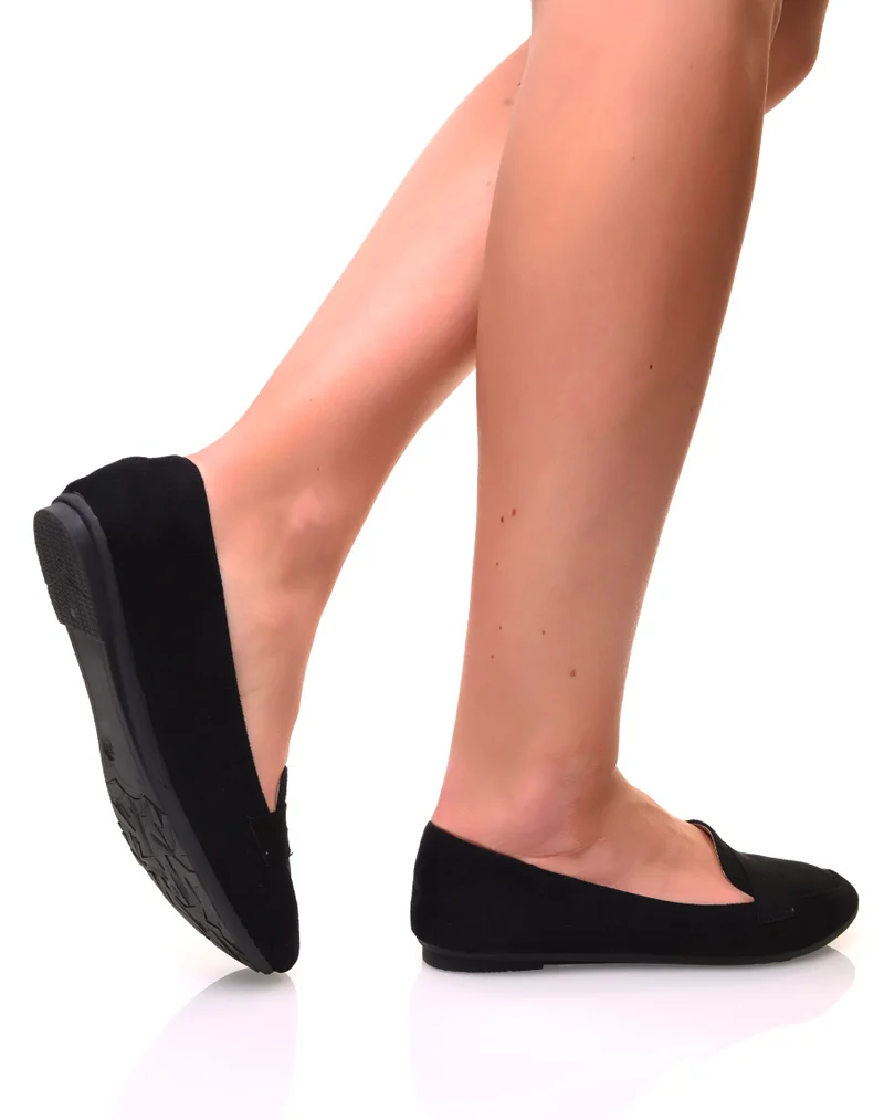 Mocassins en suédine noire