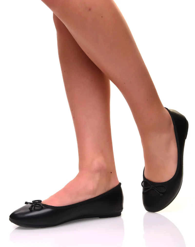 Ballerines noires à petits noeuds