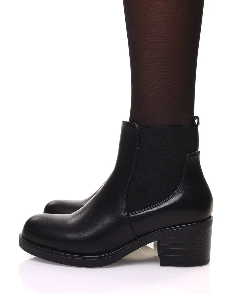 Chelsea boots noires à talon