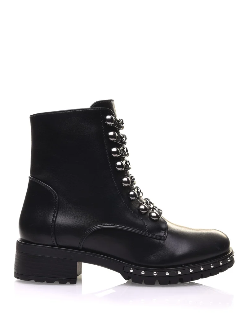 Bottines noires avec chaines