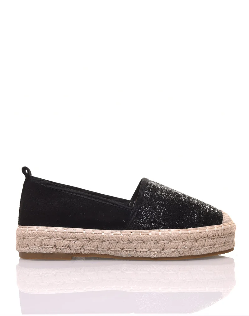 Espadrilles pailletées noires