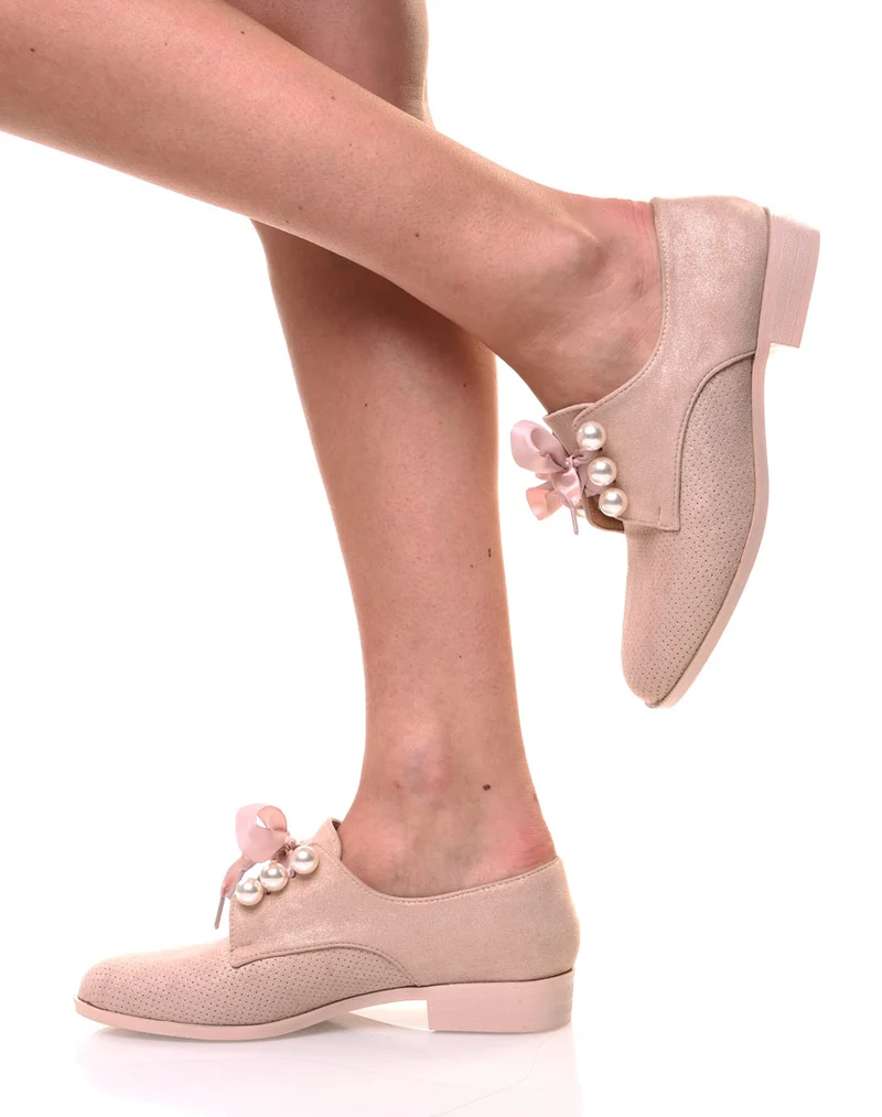 Derbies roses en suédine