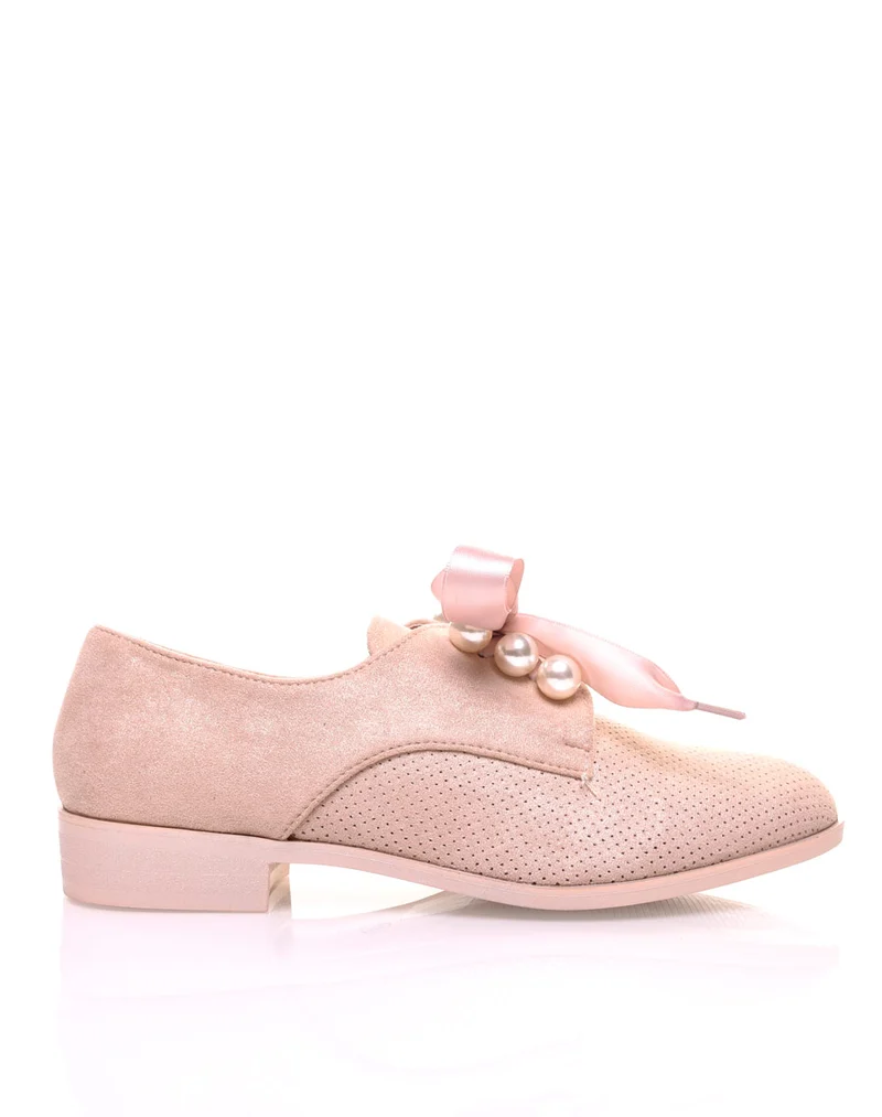 Derbies roses en suédine