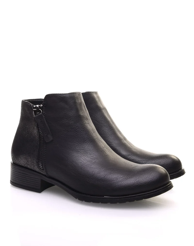 Bottines noires effet pailleté