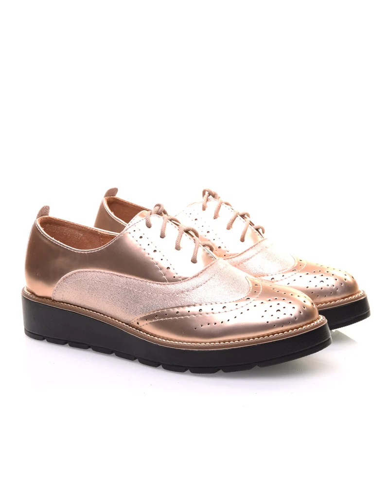 Derbies roses bi matières