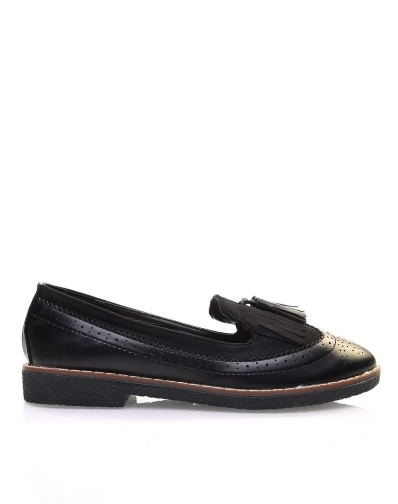 Mocassins ajourés noirs