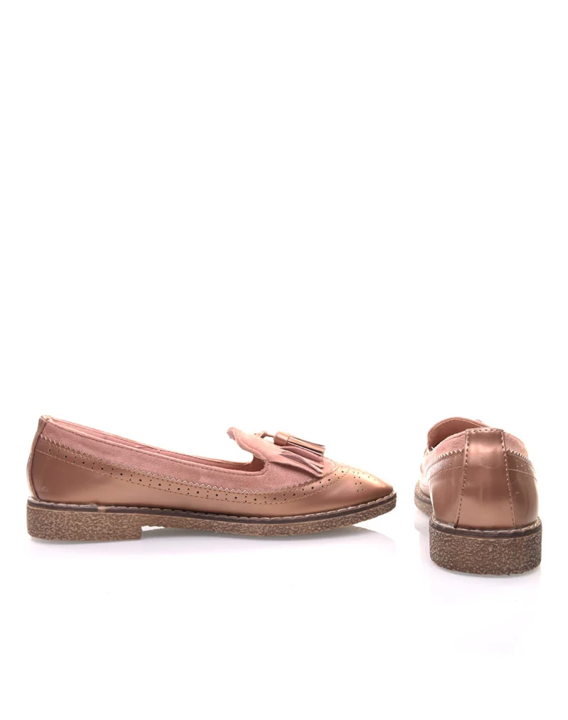 Mocassins ajourés roses