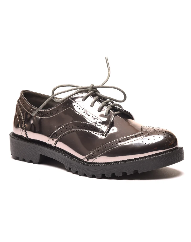 Derbies grises métallisées