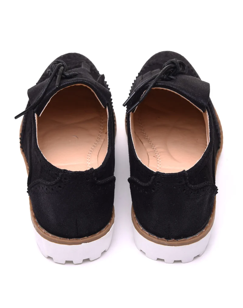Derbies bi matières noires à franges